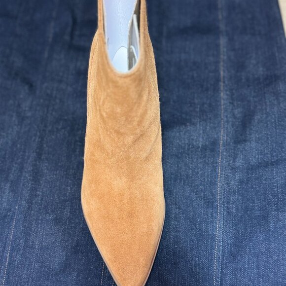 Marc Fisher Camel Suede Ankle Boots with a Western Flair! - Picture 2 of 3